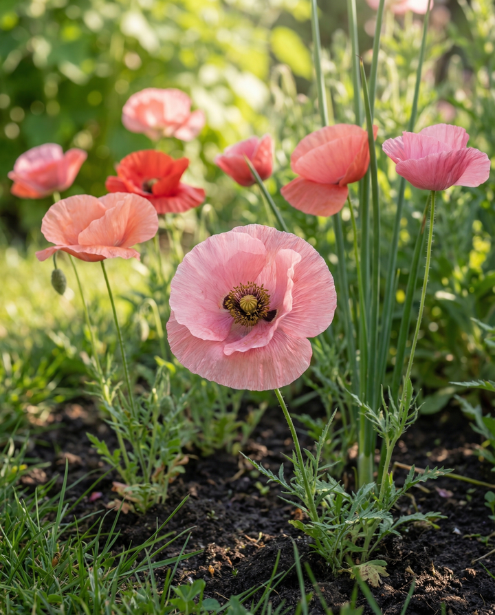 Shirley Poppy Mixed Colours 75cm frø (Papaver rhoeas) – etårig blomst