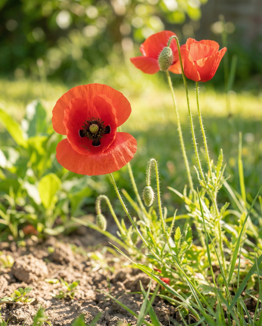 Kornvalmue rød (Papaver rhoeas) – frø til etårige blomster fra SeedsChoice