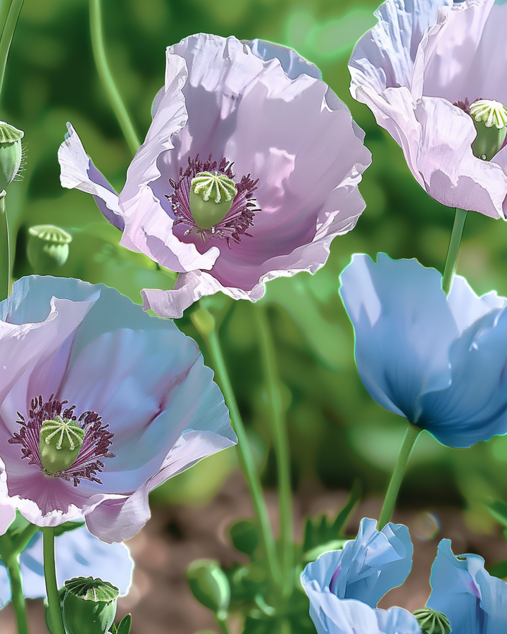 Valmue Blue 90 cm høj frø – etårig blomst