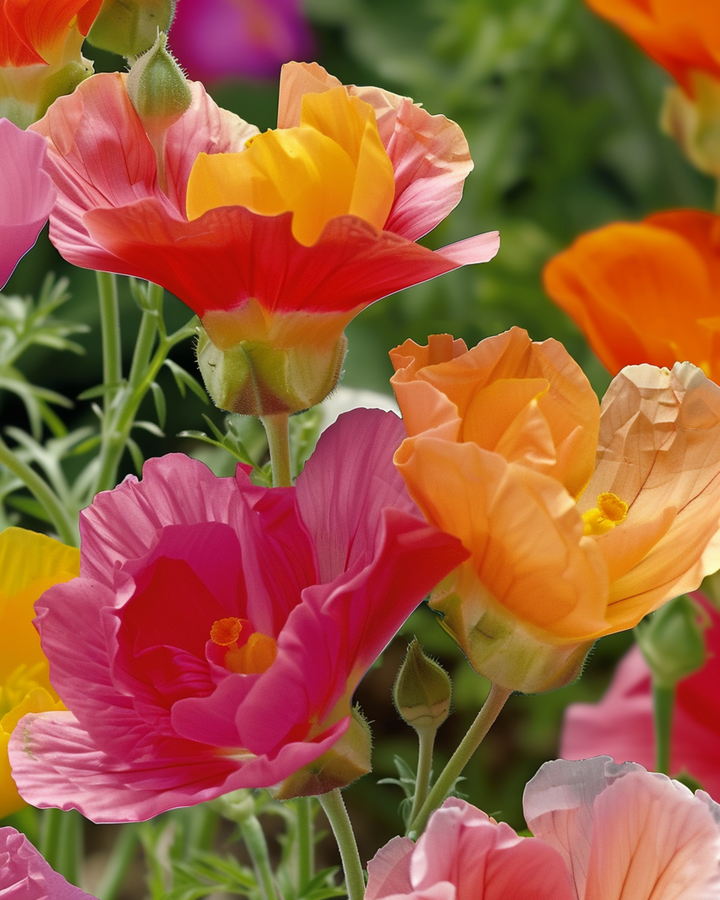 Thai Silk Double Flowered Mix frø (Eschscholzia californica) – etårlig blomst