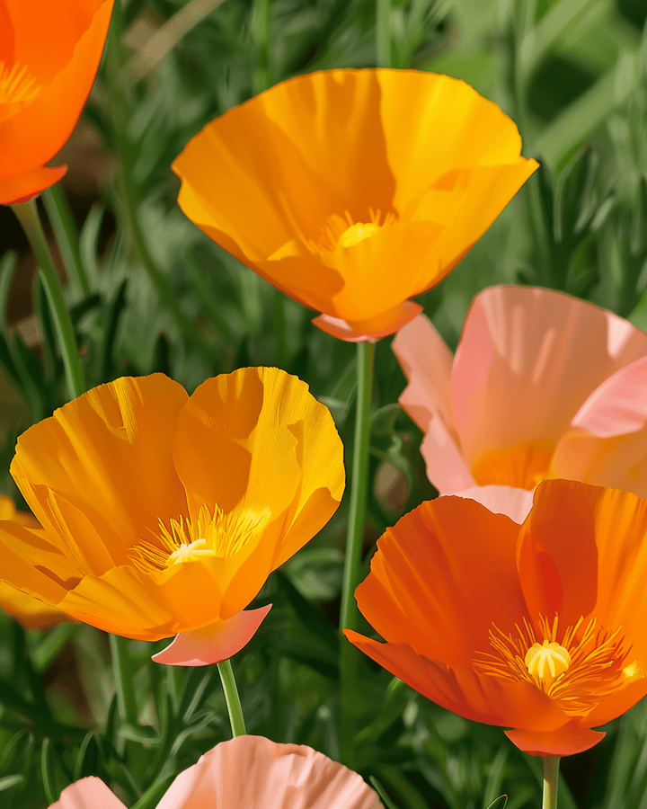 Valmue blandet enkeltblomstret frø (Eschscholzia californica) – etårig blomst