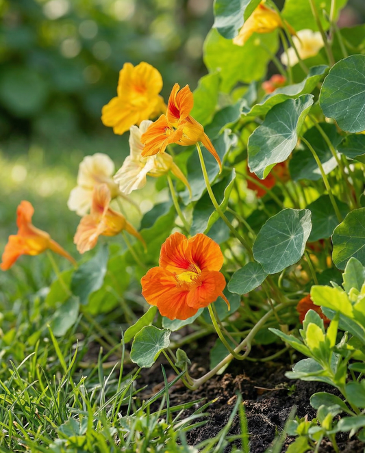 Blomsterkarse Jewel Of Africa Climber (Tropaeolum majus) – etårige klatreplantefrø fra SeedsChoice