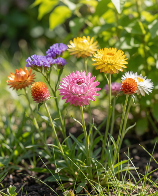 Everlasting Mix For Dried Bouquets Farverig – ettårige blomsterfrø fra SeedsChoice