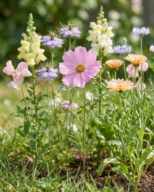 Summerflowers Stunning Pastel Mix Blooms – annual flower seeds from SeedsChoice