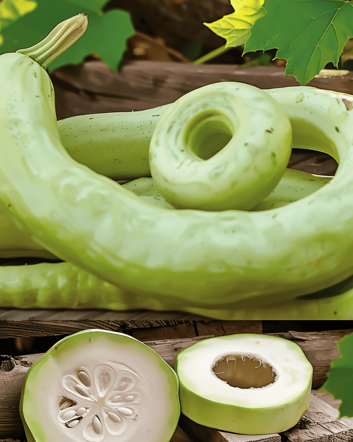 Cucuzzi Gourd Italian Snake frø (Lagenaria siceraria) – etårig