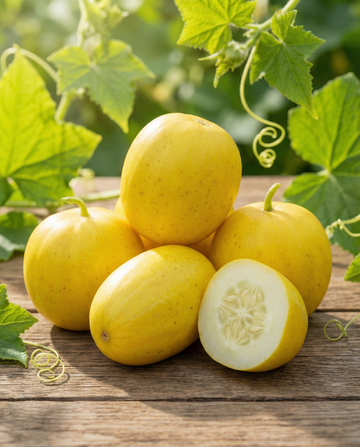Agurk Lemon Apple (Cucumis sativus) – ettårige grøntsagsfrø fra SeedsChoice