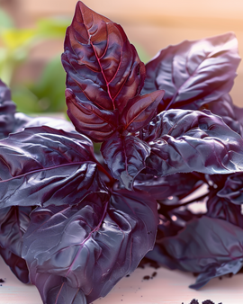 Basilikum Red Lizzy frø Ocimum Basilicum enårig urt