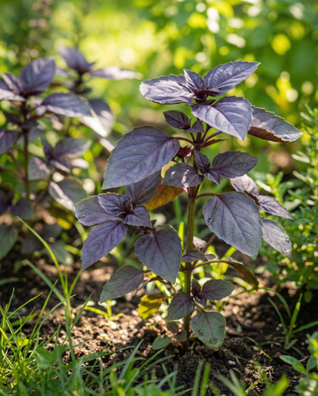 Basilikum Red Lizzy (Ocimum basilicum) – frø til enårig urt fra SeedsChoice