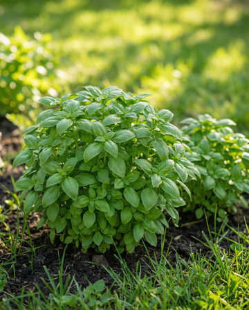 Basilikum Bush Ball (Ocimum basilicum) – frø til etårig urt fra SeedsChoice