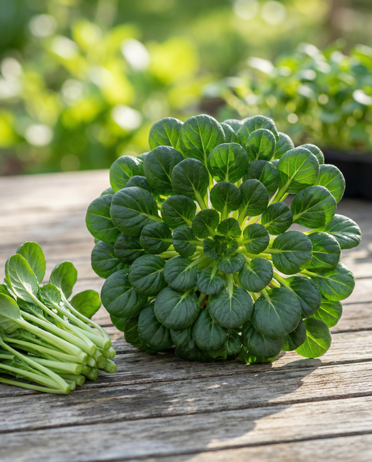 Tatsoi microgreens (Brassica rapa) – frø til etårige microgreens fra SeedsChoice