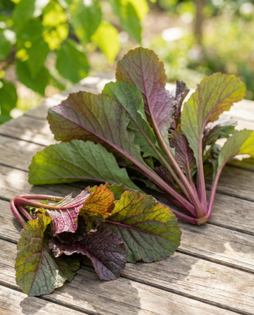 Amsoi Red (Brassica juncea) – etårige grøntsagsfrø fra SeedsChoice