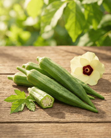 Okra Clemson Spineless heirloom (Abelmoschus esculentus) – ettårige grønsagsfrø fra SeedsChoice