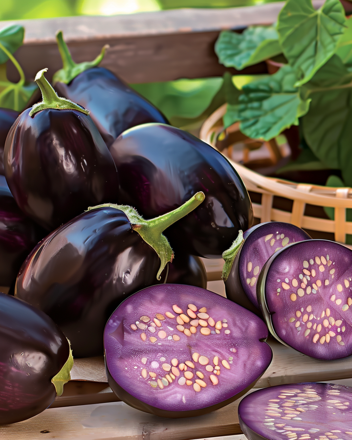 Mini aubergine Patio Baby F1-frø (Solanum melongena) – etårig grøntsag
