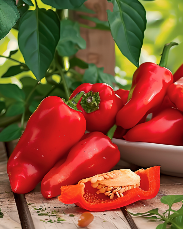 Snack Paprika Snacking Red Mini Pepper frø (Capsicum annuum) – ettårig grøntsag