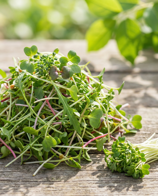 Spicy Sprouting Mix (Lactuca sativa) – økologiske ettårige spirefrø fra SeedsChoice