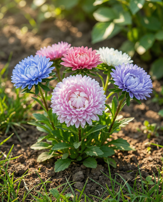 Aster Nano Merveille Multicolor (Callistephus chinensis) – annual mix seeds from SeedsChoice