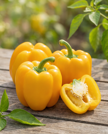 Sød peber Giallo D Asti Yellow (Capsicum annuum) – grøntsagsfrø fra SeedsChoice