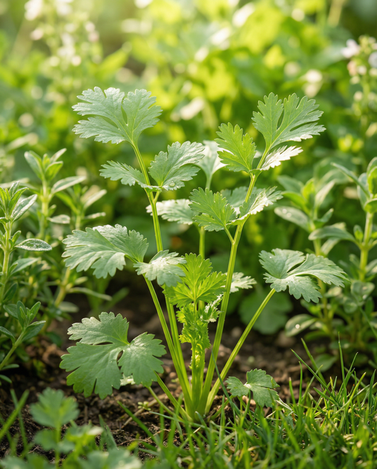 Koriander (Coriandrum sativum) – etårige urtfrø fra SeedsChoice
