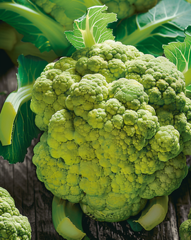 Grøn blomkålsfro Brassica Oleracea sorten Cavolfiore Verde Di Macerata