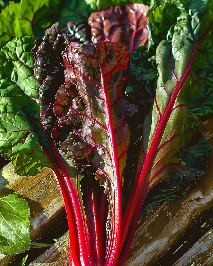 Rhubarb Chard Early Red Stems frø (Beta vulgaris) – grøntsag