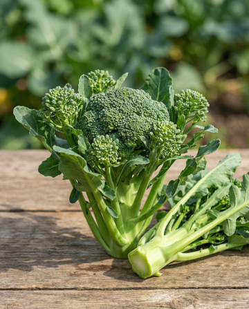 Sprouting broccoli Spigariello sen (Brassica oleracea) – spiredfrø fra SeedsChoice