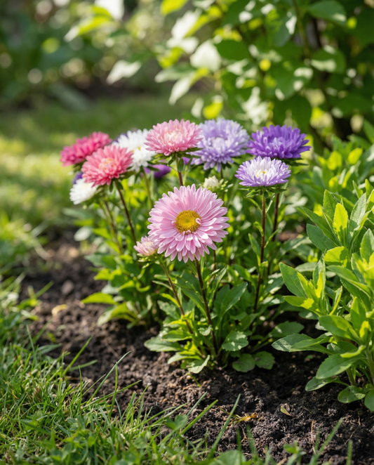 Aster Dwarf Waldersee (Callistephus chinensis) – ettårige frø fra SeedsChoice