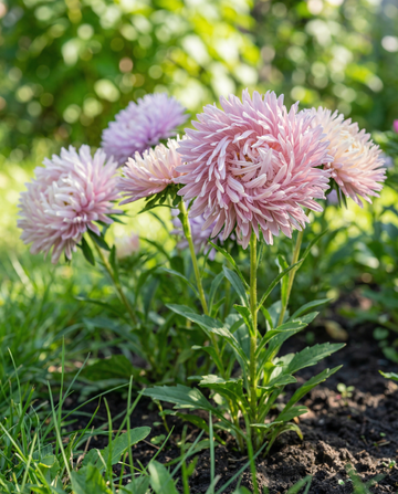 Aster Ostrich Feather Mixed (Callistephus chinensis) – etårig blanding frø fra SeedsChoice