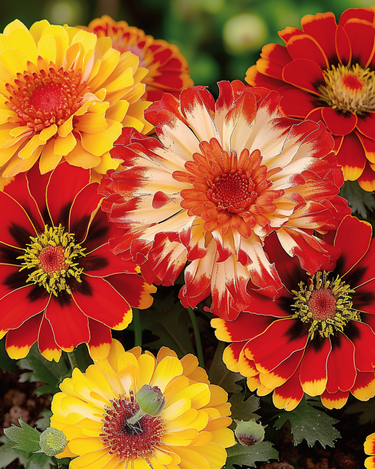Blandede farver frø (Chrysanthemum carinatum) – etårig blomsterblanding