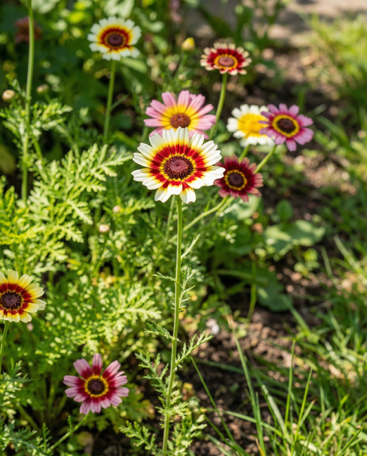 Mixed Colors (Chrysanthemum carinatum) – annual mix seeds from SeedsChoice
