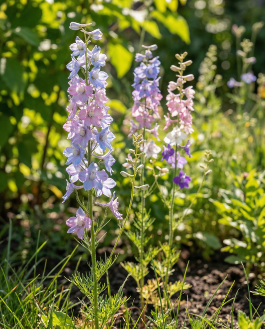 Ridderspore Imperial Mixed (Delphinium consolida) – frø til enårig blanding fra SeedsChoice