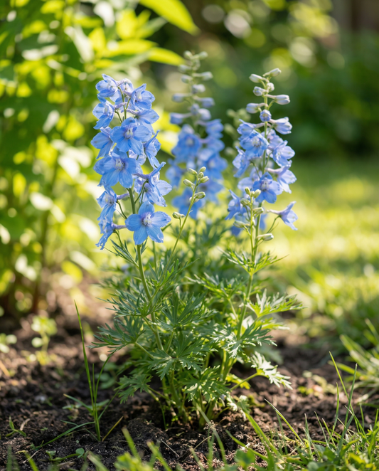 Riddersp­ore Summer Blues (Delphinium grandiflorum) – etårige frø fra SeedsChoice