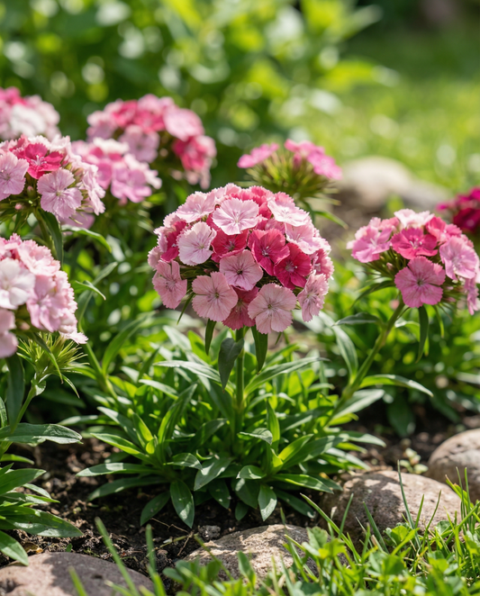 Bartnellike Wee Willie blandet (Dianthus barbatus) – enårig blandingsfrø fra SeedsChoice