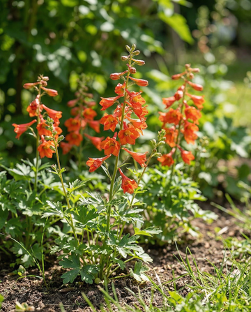 Larkspur Fox Orange Red (Delphinium nudicaule) – etårige frø fra SeedsChoice