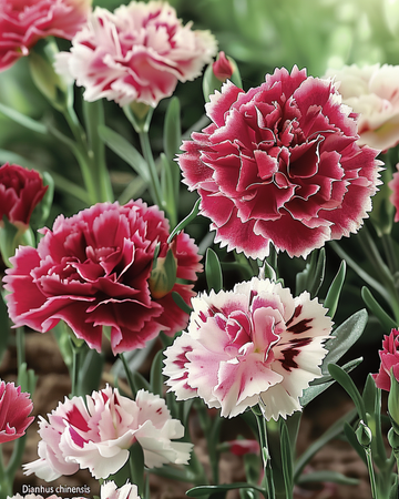 Indian Pinks Double Mix-frø (Dianthus chinensis) – enårig blomst