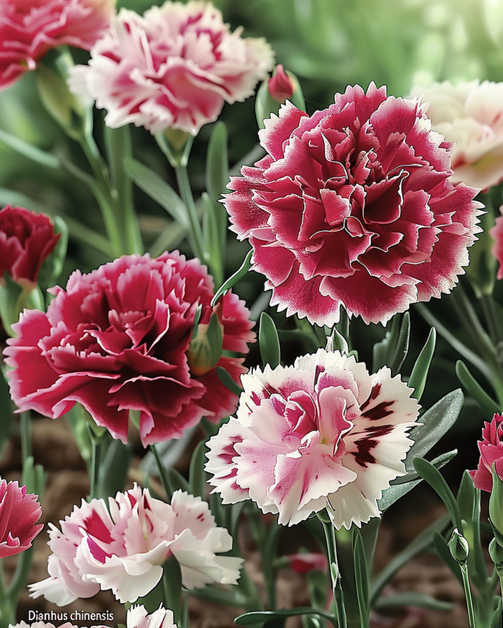 Indian Pinks Double Mix-frø (Dianthus chinensis) – enårig blomst