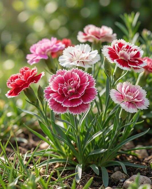 Indian Pinks Double Mix (Dianthus chinensis) – enårige blomsterfrø fra SeedsChoice
