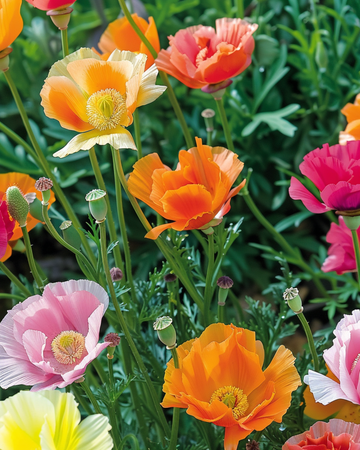 Double Flowered Mix-frø (Eschscholzia californica) – etårig blomst