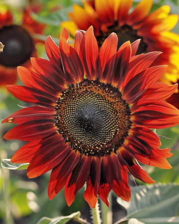 Solsikkefrø Evening Sun rød gul (Helianthus annuus) – enårig blomst