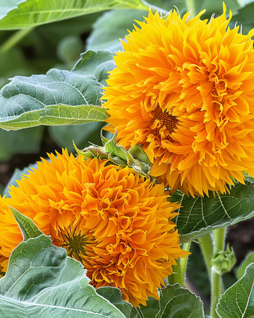 Solsikke Sungold Dwarf Double Flowered frø (Helianthus annuus) – etårig blomst