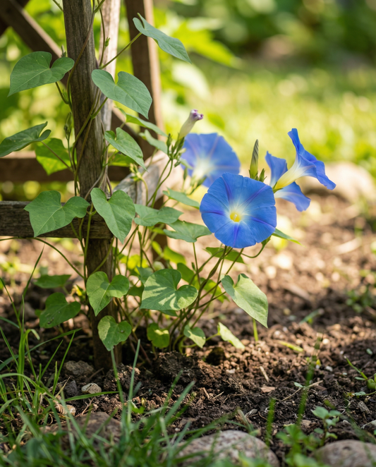 Klatrende snerle Clark's Blue (Ipomoea tricolor) – ettårige klatrerfrø fra SeedsChoice