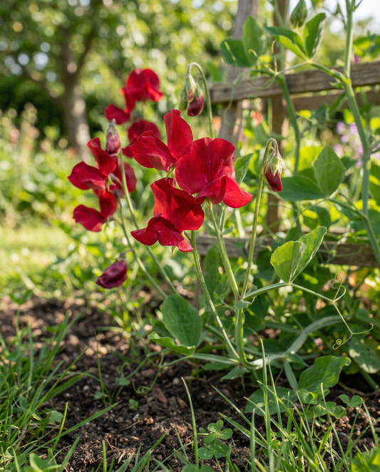 Sweet Pea Royal Family Red (Lathyrus odoratus) – frø til enårig blomst fra SeedsChoice