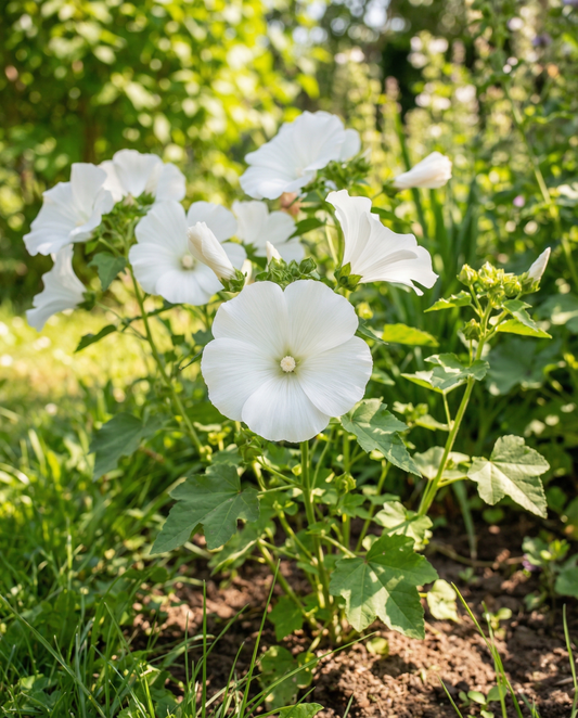 Katost Mont Blanc (Lavatera trimestris) – frø til etårig blomst fra SeedsChoice