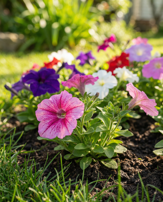 Dwarf Mixed Compact (Petunia hybrida) – frø til enårige blomster fra SeedsChoice
