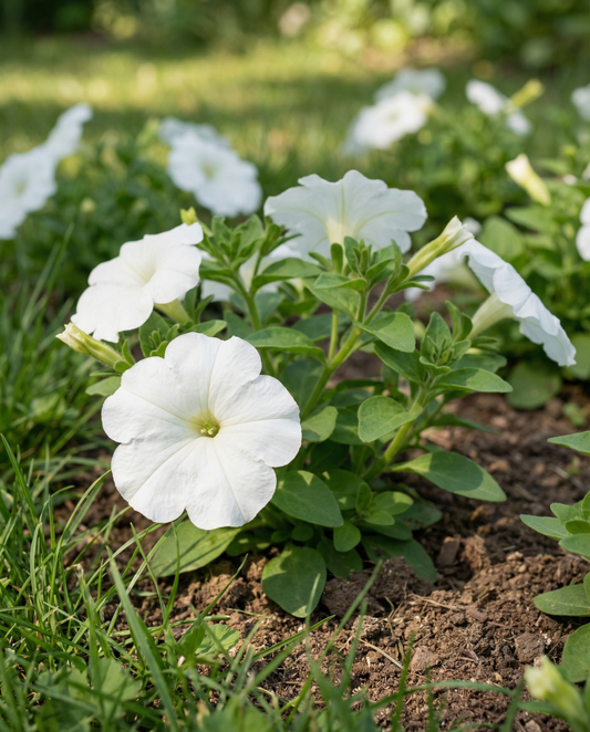 Snowball (Petunia hybrida) – frø til enårige planter fra SeedsChoice