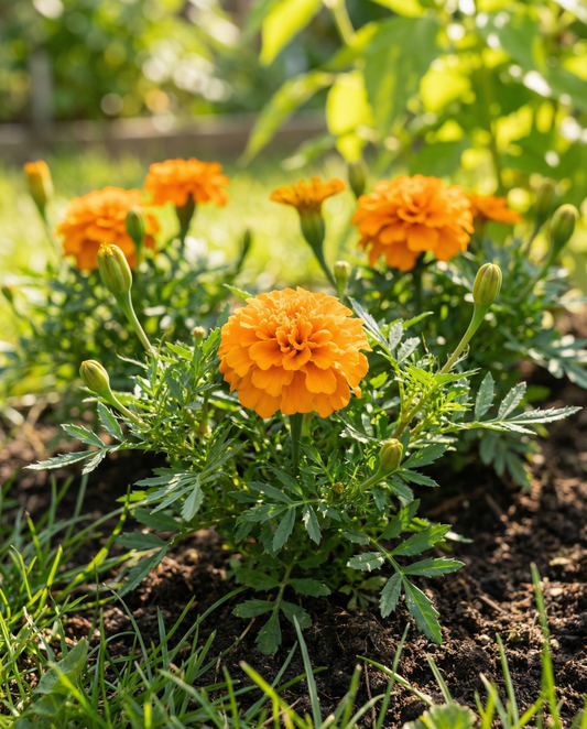 Fransk fløjlsblomst Petite Orange (Tagetes patula) – ettårige blomsterfrø fra SeedsChoice