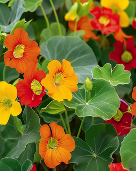 Blomsterkaransefro Tropaeolum Majus – ettårig blanding med enkeltblomstrede sorter