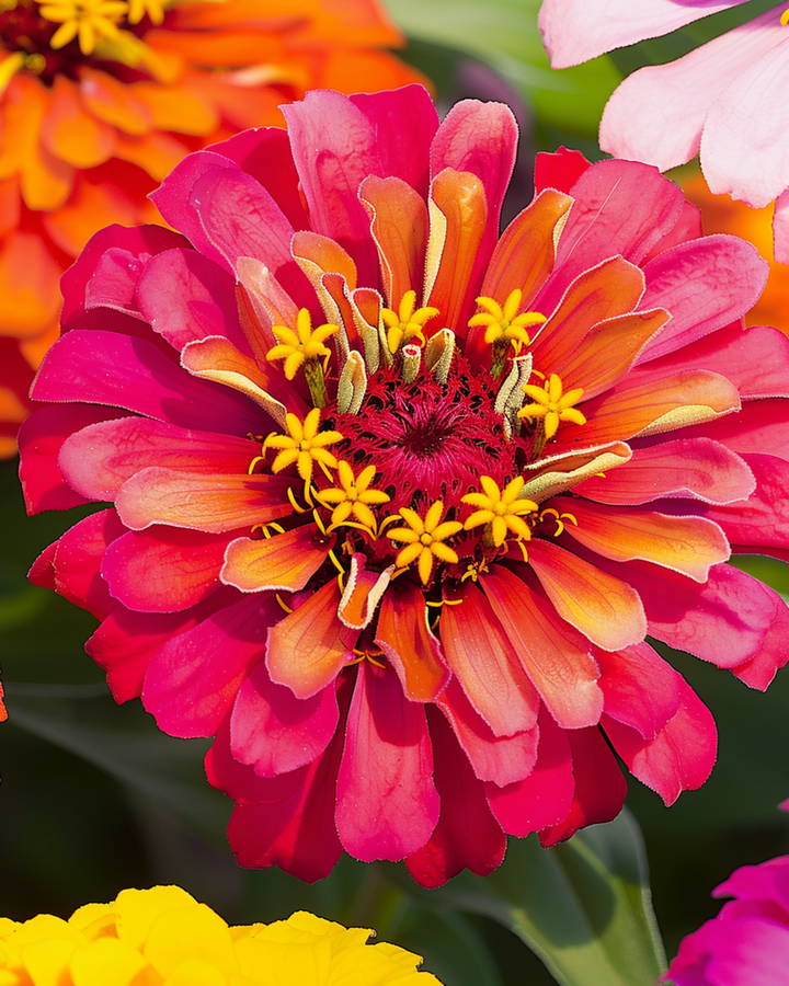 Chrysanthemum Flowered Mix seeds (Zinnia elegans) – annual flower