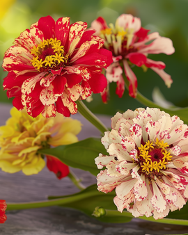 Zinnia Peppermint Stick frø Zinnia elegans etårig