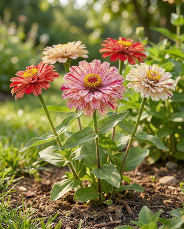 Peppermint Stick (Zinnia elegans) – etårige frø fra SeedsChoice