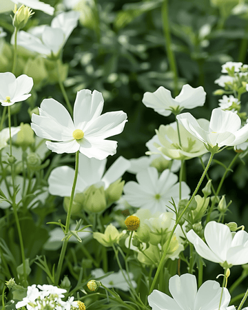 White Summer Mix Shades 20 til 80 cm frø – etårig blomst